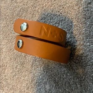 Nickel and Suede leather wrap bracelet